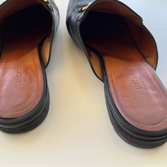 GUCCI Princetown Black Leather Mules Sz 38 - Picture 9 of 9
